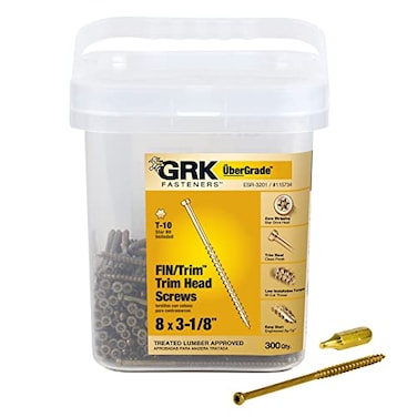 GRK 1157348 x 318 FINTRIM FINISHING TRIM HEAD SCREWS 300 Count
