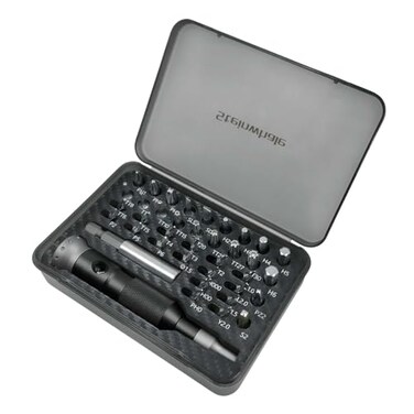 Steinwhale 39in1 Bearing Screwdriver Set with 14 and 4mm Magnetic Bit Holder Smooth Bearing Aluminum Handle S2 Steel Screwdriver Bits Side Slot for Versatile THandle Use Extension Bit Holder