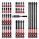 Geinxurn Impact Tough Mixed 123 Phillips D2 Steel Long Extension Insert Driver Bits 41Pack 14 Inch Hex Shank Long Cross Magnetic PH1PH2PH3 Screwdriver Bits Set with 1Pcs Magnetic Bit Holder