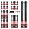 Geinxurn Impact Tough Mixed 123 Phillips D2 Steel Long Extension Insert Driver Bits 41Pack 14 Inch Hex Shank Long Cross Magnetic PH1PH2PH3 Screwdriver Bits Set with 1Pcs Magnetic Bit Holder