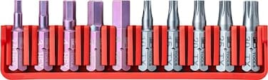 PB Swiss Tools Hex Torx Bit Block PB C6704 CN 100 Swiss Made 10Piece Bit Set with C6 14 PrecisionBits Size Hex 256 mm T10T30