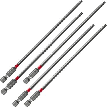Jake Sales T15 x 6 TorxStar Drive Quick Change Shank Bit for Screws and Fasteners Requiring T15 T15 Size Long Bits 5 Pack