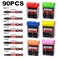 Geinxurn 90 Pieces Impact Screwdriver Bits Set with Colorful Boxes 2 Magnetic PH2PZ2SQ2T10T15 T20T25T30 S2 Steel Multi Driver Bits