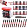 Geinxurn 43Pieces Impact Screwdriver Bits Set with Colorful Boxes Magnetic PhillipsPoziSquareTorxHex S2 Steel Multi Driver Bits