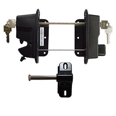 Nationwide Industries Keystone Black Zinc Diecast Metal Key Lockable Latch 2Sided Keyed Alike KLADVM2BKKA