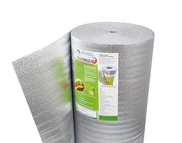 INSULATION MARKETPLACE SmartSHIELD 5mm 24X50ft R17 Reflective Insulation Roll Foam Core Radiant Barrier Thermal Insulation FOILFOIL