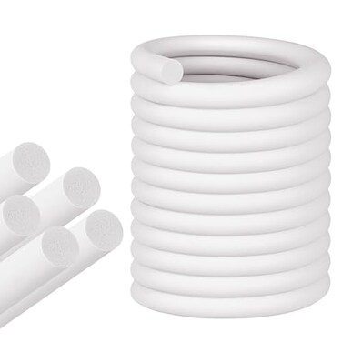 ToLanbbt Backer Rod EPDM Rubber 1 Diameter x 20 Length Caulk Saver Door Window Weather Stripping Seal for Concrete Filling Joints and Gaps White