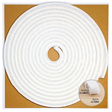 Zhilokdor Weather Stripping Brush for Sliding WindowsDoors Frame SidePile Self Adhesive Weatherstrip Seal Strip Sealer Draft Stoppers 165ft x1132 x 1132 Brush inch White
