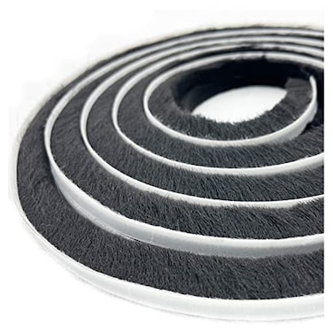 Zhilokdor Brush Weather Stripping Window Insulation Sealer for Winter Self Adhesive Weatherstripping for Doors 16ft x1132 Backing x 916 Brush inch Black