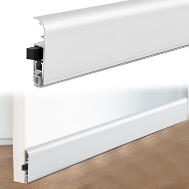 Yaocom 1 Pack Automatic Door Sweep 36 L x 1932 W x 2 H Surface Mount Aluminum Automatic Door Bottom Seal with Mounting Kit and Surface Protector for Attractive and Secure Fitting Silver