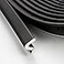 Ravinte Weather Stripping Door Seal Strip Soundproof Q Foam Weather Stripping for Door Frame Exterior Door Weather Stripping for Large Gap Easy to InstallBlack 50FT