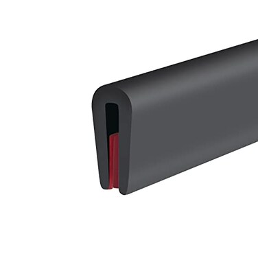 Protalwell Rubber Edge Trim SelfAdhesive Rubber Edge Protector for Sheet Metal EPDM Material Fit 11616mm Length 100Ft Black Color U Channel Edge Trim