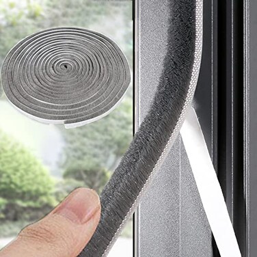 UpinFun Weather Stripping Door Window Seal Strip 33 Ft Selfadhesive Strong Adhesion soundproofing Draft Blocker Dustproof Suitable for Doors and Windows Cabinet Doors 035 Wide X 06 Inch Thick Gray