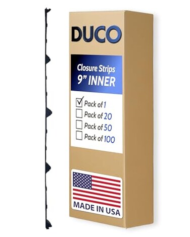 Duco PlasticsSupply Duco USAMade Classic Rib Foam Closure Strips 3ft Long 9 Rib Profile 1 Pack of Black Corrugated Roof Foam Strips Weatherproof Seal to Block Gaps Noise Moisture and More