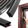 pundin Black Rubber Weather Stripping Door Seal Strip D Shape Door Weather Seal Strip SelfAdhesive Soundproofing Frame Insulation Tape for Doors FrameWindow SealBlocks Cold Drafts Noise