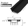 CBW KC Hardware U Shaped Rubber Door Bottom Sweep Weather Stripping Door Seal Bottom for Front Door Bottom Under Door Seal for Exterior Doors Black 48 Inch