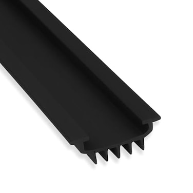 CBW KC Hardware U Shaped Rubber Door Bottom Sweep Weather Stripping Door Seal Bottom for Front Door Bottom Under Door Seal for Exterior Doors Black 48 Inch