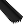 CBW KC Hardware U Shaped Rubber Door Bottom Sweep Weather Stripping Door Seal Bottom for Front Door Bottom Under Door Seal for Exterior Doors Black 48 Inch