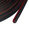 Protalwell Edge Trim 18 3mm Rubber Edge Trim Flexible Self Adhesive U Channel Edge Protector for Glass Mirror Plywood Steel Panel Sharp Edges U Shaped Peel and Stick Trim Black Color 20Ft