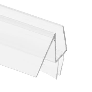 PRIME-LINE PrimeLine M 6256 Frameless Shower Door Bottom Seal for 14 in Thick Glass Doors Dual Flap and 45 Degree Drip Guard 36 in Clear Vinyl Single Pack