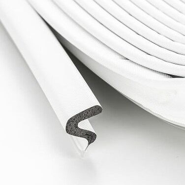 Ravinte Weather Stripping Door Seal Strip Soundproof Q Foam for Door Frame Exterior Large Gap Easy to Install White 50FT