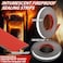 Innconee 2 Rolls Intumescent Smoke Seal Strip Tape Flexible Expanding Fire Door Strips Adhesive Backed Composite Rubber Smoke Gasket Seal for Fire Windows Steel Doors 06 x 008 x 98Roll