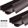 MorningRo 2 Pcs 134 x 36 U Shaped Aluminum Door Sweep for Bottom of Door with Drip Cap Screwon Metal Weather Stripping Seal Draft Stopper Threshold for Exterior Front Doors Brown