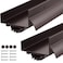 MorningRo 2 Pcs 134 x 36 U Shaped Aluminum Door Sweep for Bottom of Door with Drip Cap Screwon Metal Weather Stripping Seal Draft Stopper Threshold for Exterior Front Doors Brown