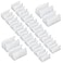 Suiwotin 24pcs 12mm Rectangle Chair Leg Covers NonSlip Chair Rail Protectors Plastic Furniture Feet Guards Stool Leg Sled Floor Protectors Leg Tips Caps White