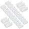 Suiwotin 24pcs 12mm Rectangle Chair Leg Covers NonSlip Chair Rail Protectors Plastic Furniture Feet Guards Stool Leg Sled Floor Protectors Leg Tips Caps White