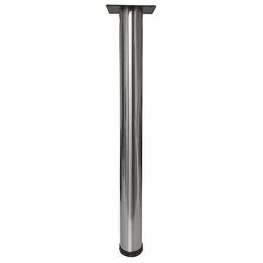 TableLegsOnline 28 Tall Single Table Leg Office Height Brushed Steel from