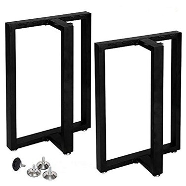TIEOU 28 Inch Metal Table Legs Heavy Duty T Shape Metal Desk Legs Set of 2 Industrial Table LegsBlack Table LegsModern Table LegsConsole Table Legs 28 H X24W
