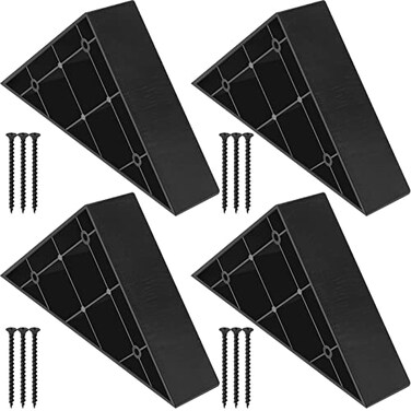 Taiyin Couch Legs Replacement Plastic Triangle Corner Sofa Black Couch Legs with Screws Chair Sofa Feet Replacement Furniture4 Sets