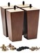 La Vane 6 inch Solid Wood Furniture Legs Set of 4 Square Pyramid Walnut Replacement Feet for Couch Sofa DIY Repair Restoration with PreDrilled 516 Bolt Hardware MidCentury Modern Style