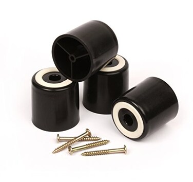 Slipstick CB512 2 Inch Tall Floor Protector Furniture Legs with Non Slip Rubber Grip Set of 4 2 Wide x 2 Height Black Plastic