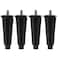 OCS Parts 4Pack Black Thermoplastic Appliance Legs Adjustable Height 4Inch Countertop Appliance Legs with 3816 x 58 Protruding Mounting Studs for Safe and Easy Installation Hex Toe