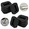 Blulu 12 Pcs Felt Caster Cups Furniture Pads for Hardwood Floors Wheel Stoppers for Rolling Chairs for Office Bed Home Prevent ScratchesBlack
