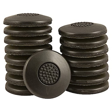 SOFTTOUCH 4118595N 1 12 Inch Round Heavy Durty Non Slip Grippers Self Stick Furniture Pads 11 Brown 16 Count