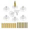 Sankoly 8 Pcs Glass Table Tops Suction Cup 13 Inches Strong Suction Cup with Heavy Duty M6 Screw and Extension Screw Adjustable Height Fit for Glass Table