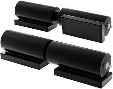 Pixplex Heavy Duty Gate Hinges 7 Inches 2 Pack Black Iron Door Hinge Barrel Style 900 Lbs Capacity for Swing Door Trailer Ramp Gate Weld On Install