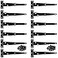 SEUNMUK 12 Pack 6 Inch T Strap Door Hinges Barn Door Hinges with 72 Mounting Screws Black Barn Gate Hinges for Fence Cabinet Shutter Gate Shed