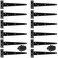 SEUNMUK 12 Pack 6 Inch T Strap Door Hinges Barn Door Hinges with 72 Mounting Screws Black Barn Gate Hinges for Fence Cabinet Shutter Gate Shed