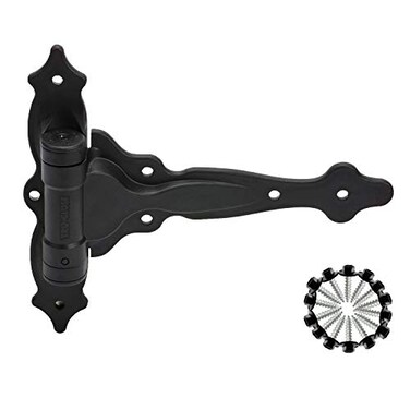 DD TECHNOLOGIES DD Technologies TCA4S TruClose Decorative Regular Duty Gate Hinges for Self Closing Wood Gates up to 55 Pounds Black 2 Count