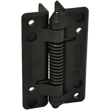 DD TECHNOLOGIES DD Technologies KF3SPS KwikFit Polymer General Purpose Gate Hinge for SelfClosing Gates up to 44 Pounds Black for Any Square Gate Frame and Post 2 Count