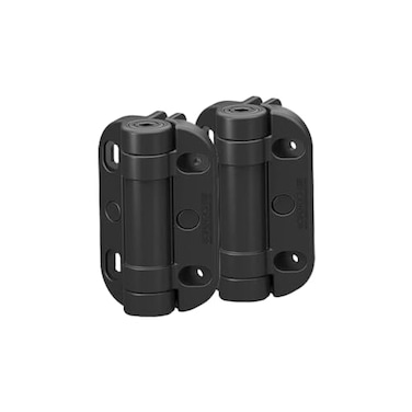 Safetech Hardware MegaKlik Self Closing Gate Hinges SelfAligning Heavy Duty Spring Hinges Adjustable Tension Pool safety Hinge Square Post Aluminum Gates Swing Close 185 lbs SHH135 Black