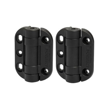 Safetech Hardware TopKlik Self Closing Gate Hinges SelfAligning Heavy Duty Spring Hinges Adjustable Tension Pool Safety Hinges Any Square Post Aluminum Gates Swing Close 90bs SHG90L Black