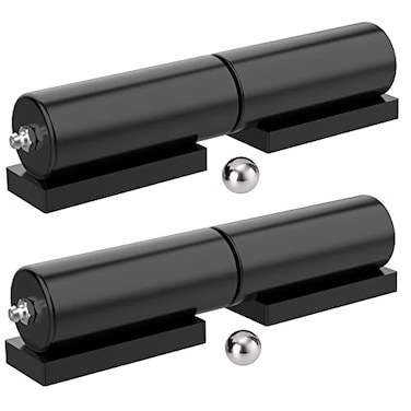 Letowe Heavy Duty Gate Hinges 7 Inches 2 Pack Weld On Install Black Iron Barrel Hinge 900lbs Capacity for Swing Door Trailer Ramp Metal Driveway Gate Drive Gate