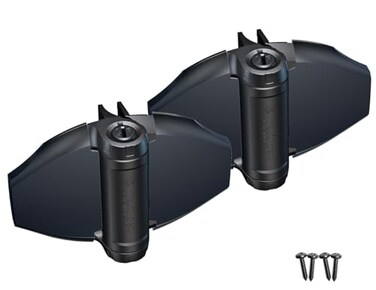 DD TECHNOLOGIES DD Technologies TCHD2L2S3BTS TruClose Heavy Duty Gate Hinges for Self Closing Wood or Vinyl Gates up to 154 Pounds with Alignment Legs for Square Gate Frame and Post Black 2 Count