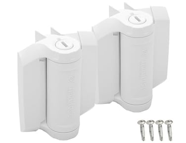 DD TECHNOLOGIES DD Technologies TCHD1AL2S3WTS TruClose Heavy Duty Gate Hinges for Self Closing Metal Gates up to 154 Pounds with Alignment Legs for Square Gate Frame and Post White 2 Count