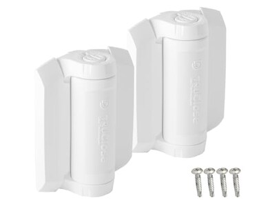 DD TECHNOLOGIES DD Technologies TCHD1AS3WTS TruClose Heavy Duty Self Closing Gate Hinges for Metal Gates up to 154 Pounds No Alignment Legs for Square Gate Frame and Post White 2 Count